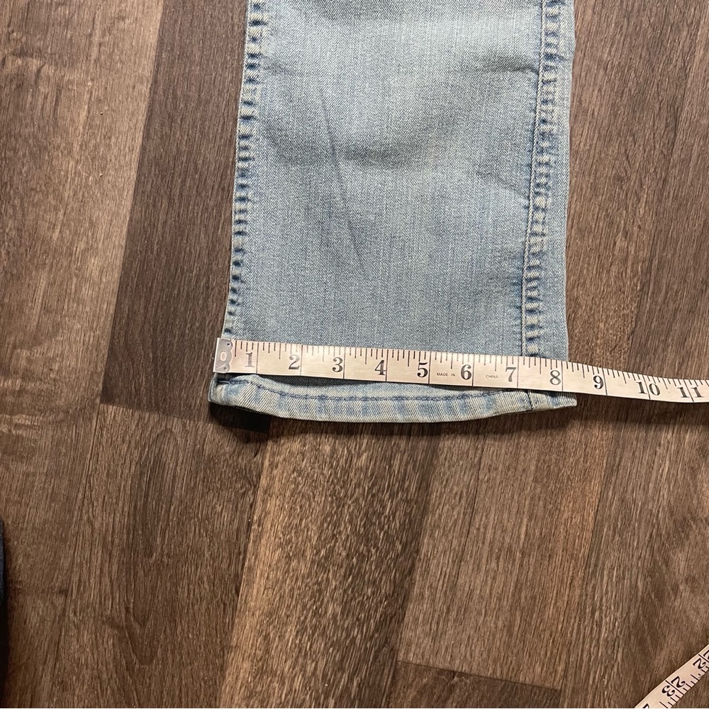 BleuLab Reversible 2 in 1 Jeans Boot Cut Leg Jeans Light / Medium Blue Sz 25 - Picture 8 of 11